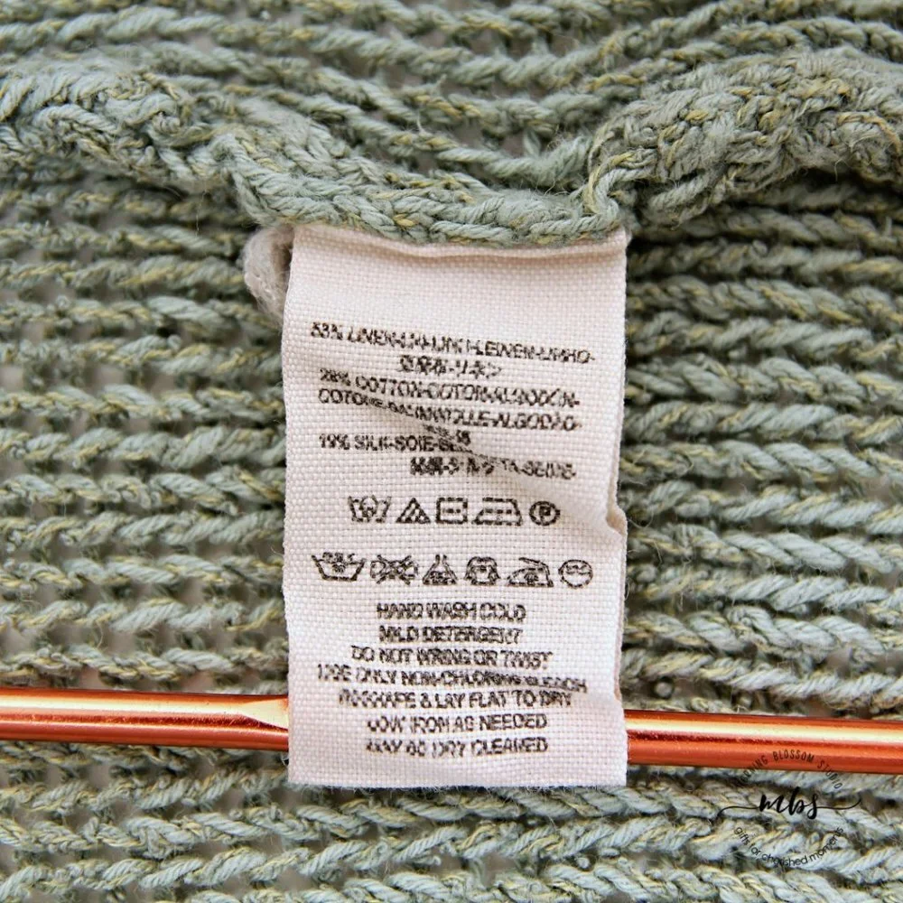 Free People Nickels & Dimes Oversize Knit Silk Blend Sweater Green Women Size SP